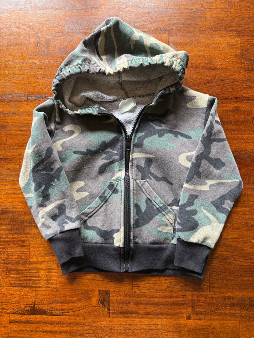 Kids' Camo Zip-Up Hoodie - Green Camo